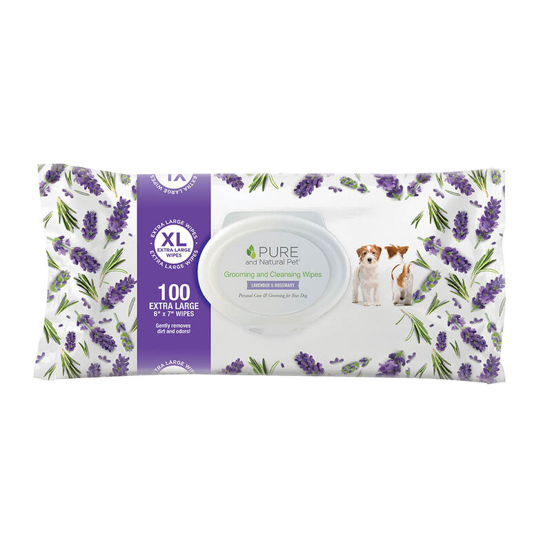 Pure and Natural Pet, Grooming and Cleansing Wipes - Lavender and Rosemary - 100 ct image number null