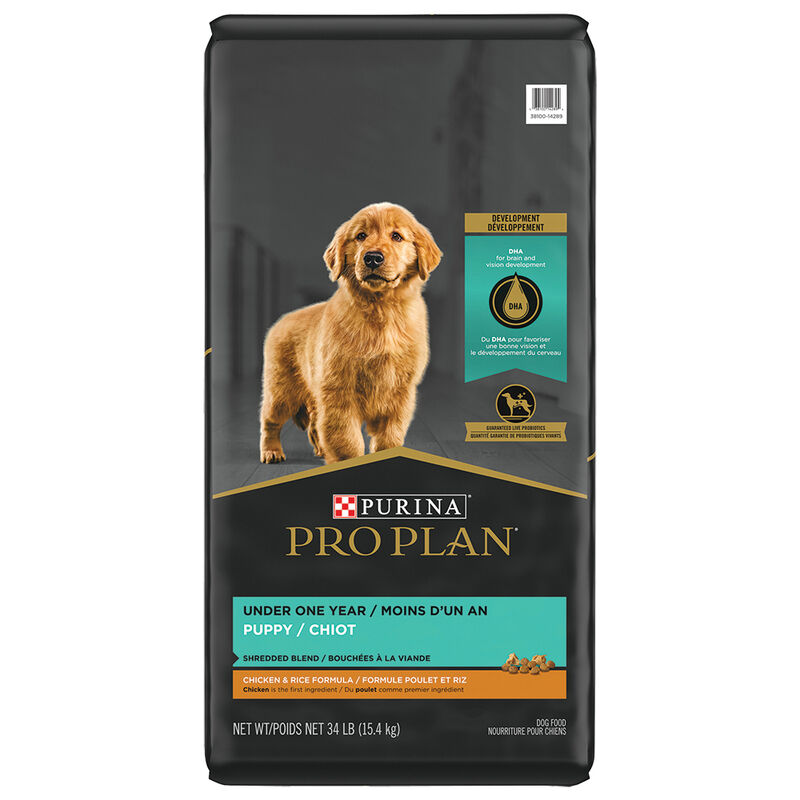 Purina Pro Plan Development Under One Year Puppy, Shredded Blend, Chicken & Rice Dry Dog Food Formul image number null