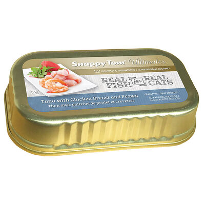 Snappy Tom, Ultimates - Tuna w/ Ckn Breast & Prawn in Broth - 85g