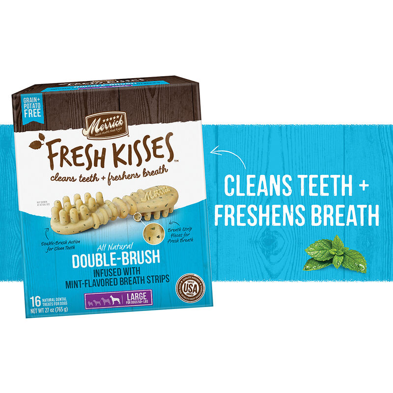 Merrick, Fresh Kisses Brush - Mint - Dog Treat image number null