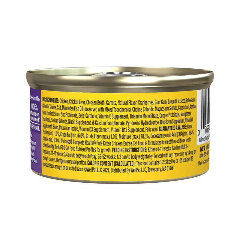 Wellness, Canned Cat Food, Complete Health, Kitten - 3 oz - Wet Cat Food image number null