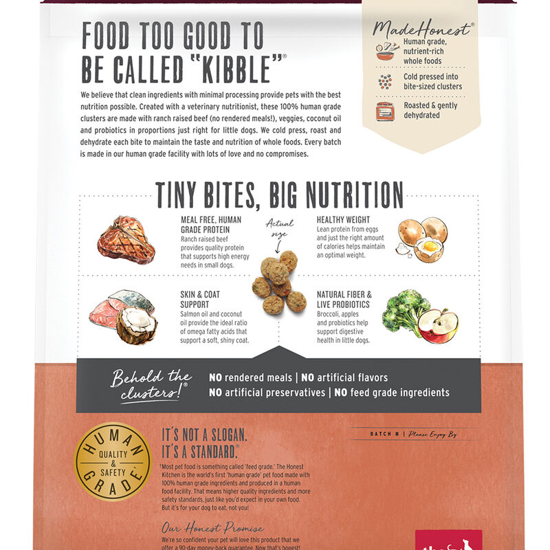 The Honest Kitchen, Whole Food Clusters - Grain Free - Small Breed - Beef - Dry Dog Food image number null