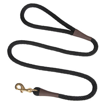Mendota, Snap Leash - Black - 1/2" Width - 6'
