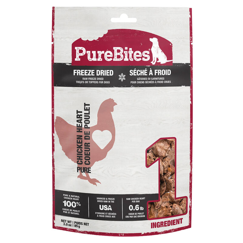 PureBites, Freeze-Dried Chicken Heart - Dog Treat image number null