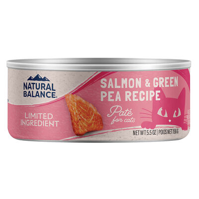 Natural Balance, Cat Can L.I.D. Salmon & Green Pea  - 5.5 oz - Wet Cat Food