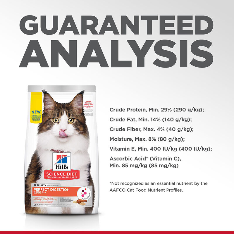 Science Diet, Feline Adult - Perfect Digestion Chicken - Dry Cat Food image number null