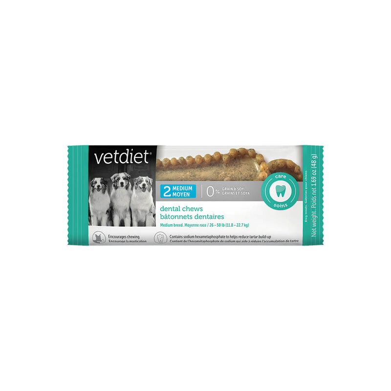 Vetdiet, Dental Chews - Medium - 2 pc - 48 g - Dog Treat image number null