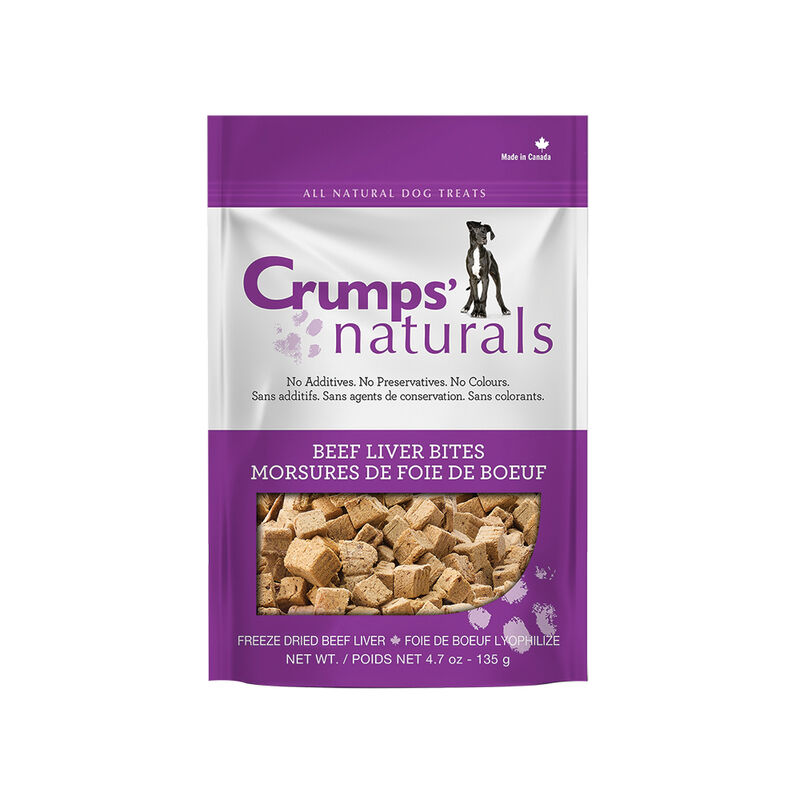 Crumps' Naturals, Beef Liver Bites - Freeze Dried Dog Treat image number null
