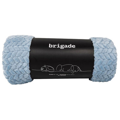 Brigade, Textured Polar Fleece Blanket - Blue Celestial