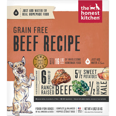 The Honest Kitchen, Grain Free Beef Recipe - Freeze Dried Dog Food