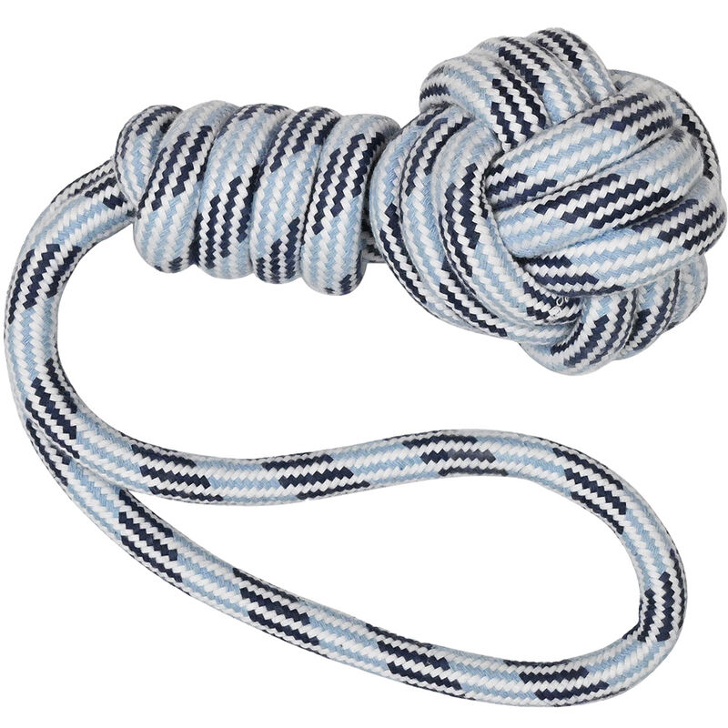 Bozzy, Ball Rope Dog Toy - Blue Mix image number null