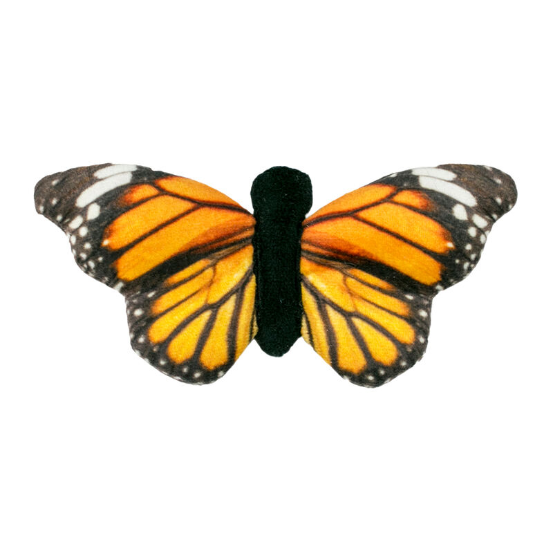 Tall Tails, Plush Monarch Butterfly Squeaker Toy - 6" - Plush Dog Toy image number null
