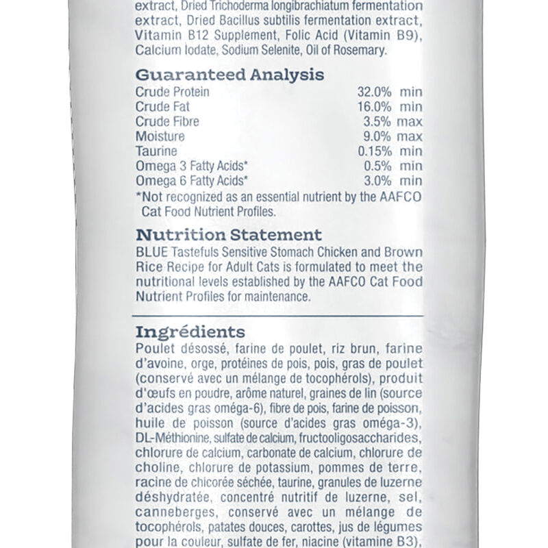 Blue Buffalo Tastefuls Sensitive Stomach Natural Adult Dry Cat Food, Chicken & Brown Rice image number null