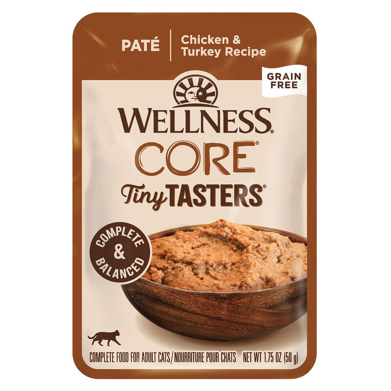 Wellness, Pouch, Feline Adult - Core Tiny Tasters - Chicken & Turkey - 50 g - Wet Cat Food image number null