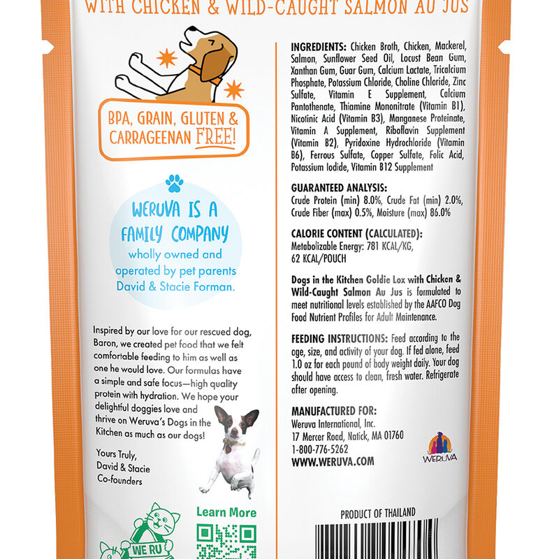 Weruva, Pouch, Adult - Goldie Lox - 80 g - Minced - Wet Dog Food image number null