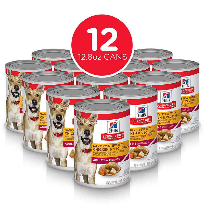 Science Diet, Can, Adult - Savory Stew Chicken & Vegetables - 363 g - Wet Dog Food image number null