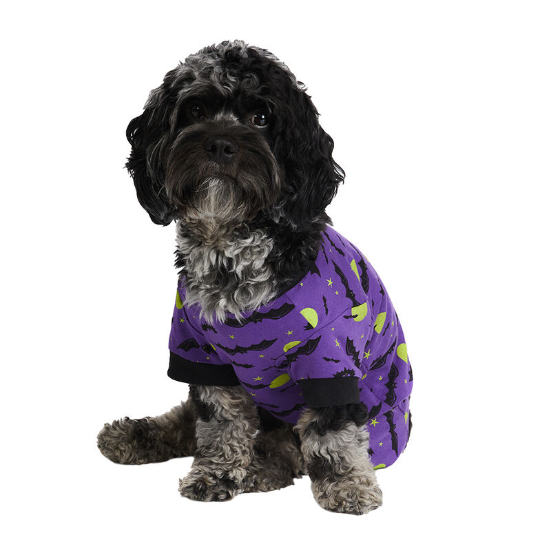 Hotel Doggy, Bats at Moonlight Pajamas -Ultraviolet - Dog Pyjamas image number null
