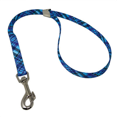 Styles, Adjst Grooming Loop w/Bolt Snap Plaid Bones 5/8x24"