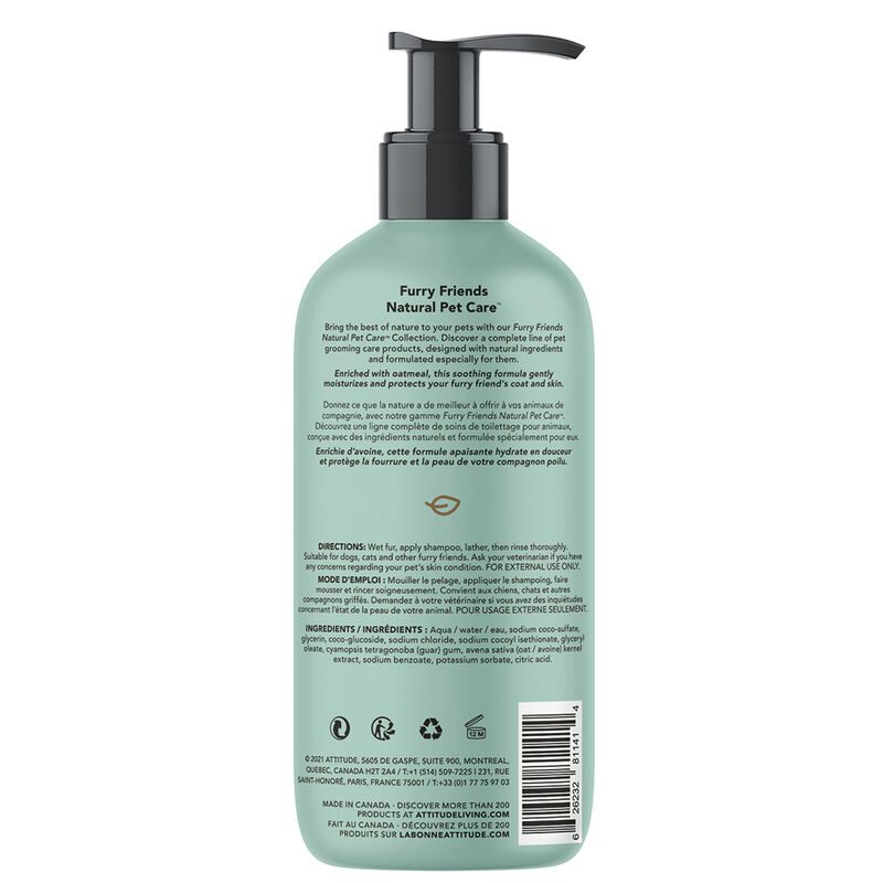 Furry Friends - Natural Pet Care, Soothing Oatmeal Shampoo - Unscented - 473 ml image number null
