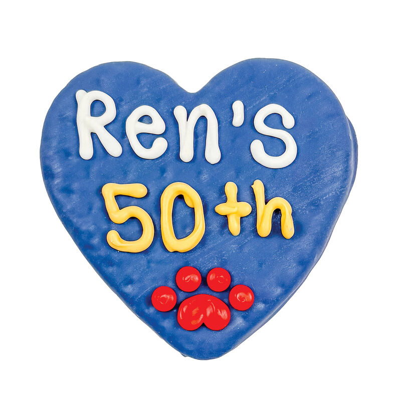 Bosco & Roxy's, Ren's 50th Anniversary Heart Cookie (Large) image number null
