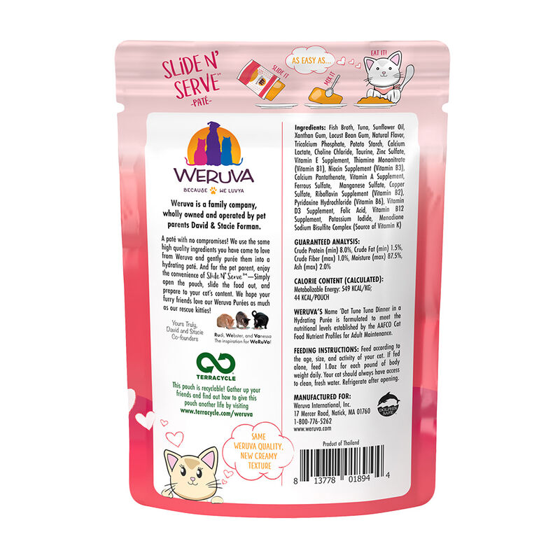 Weruva, Pouch Feline - Name Dat Tuna - 80 g - Pate - Wet Cat Food image number null
