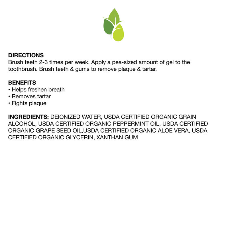 Pure and Natural Pet, Organic Dental Solutions Plaque & Tartar Fighting Gel - 2 oz image number null