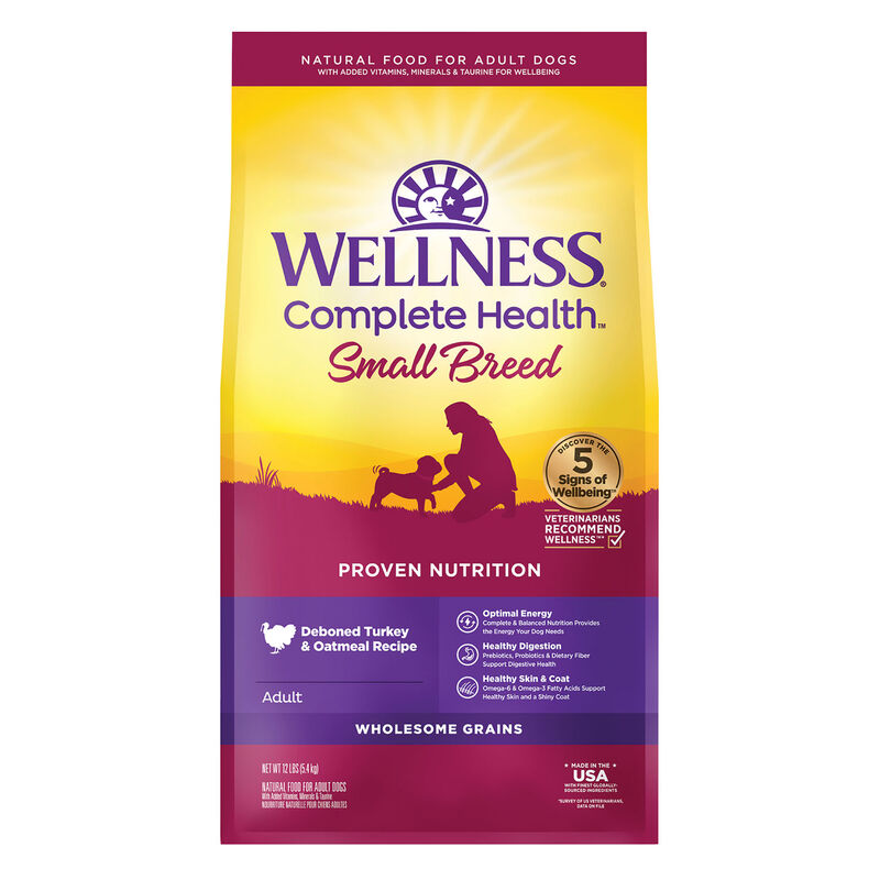 Wellness, Complete Health Small Breed, Turkey & Oatmeal - Dry Dog Food image number null