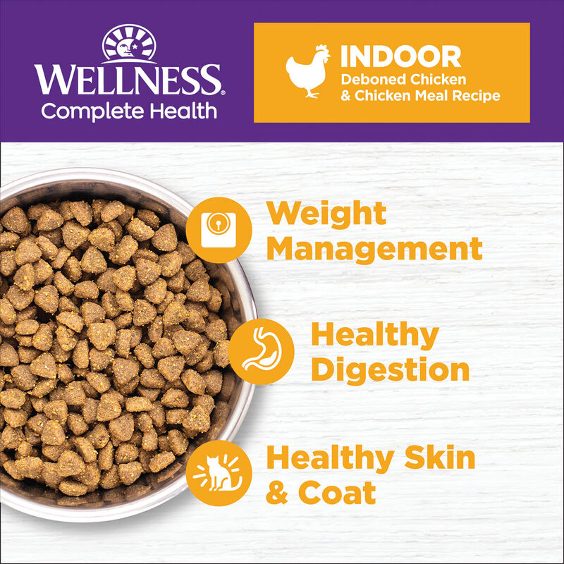 Wellness, Feline Adult - GF Complete Health - Indoor - Chicken - Dry Cat Food image number null