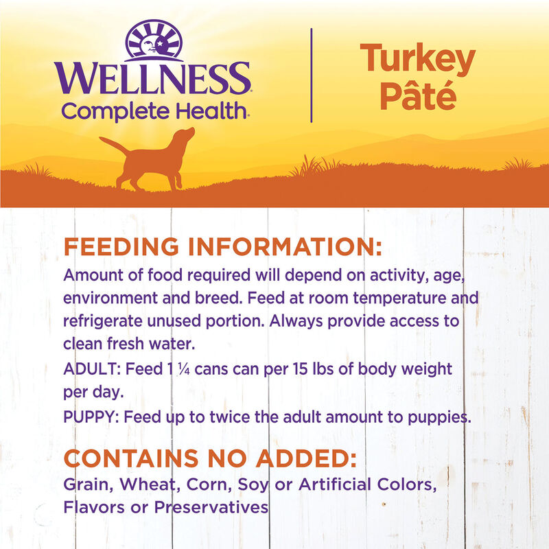 Wellness, Canned Dog Food, Turkey & Sweet Potato - Wet Dog Food image number null