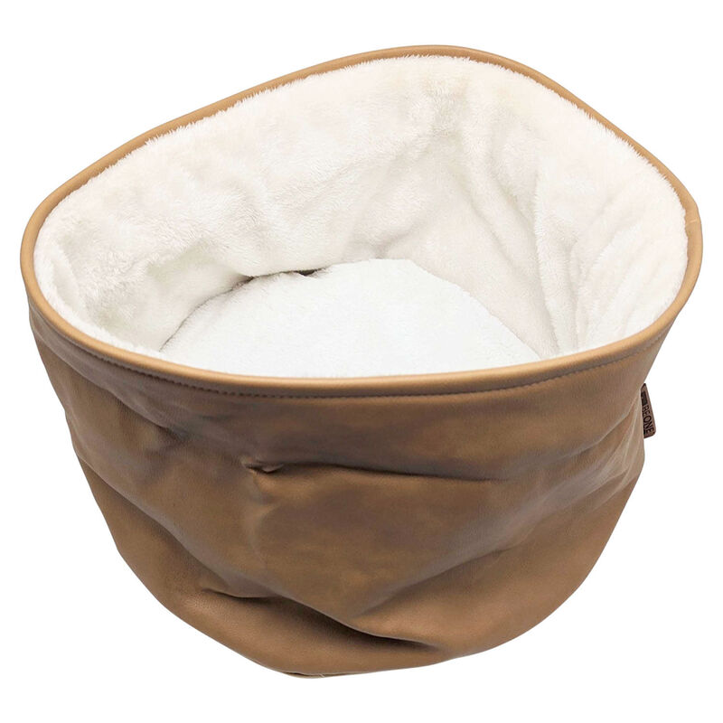 Faux Leather Basket - Pecan image number null