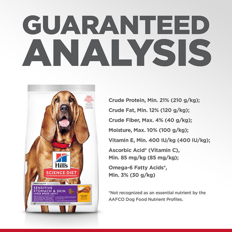 Science Diet, Adult Sensitive Stomach & Skin Large Breed Chicken Recipe Dry Dog Food - Dry Dog Food image number null