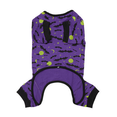 Hotel Doggy, Bats at Moonlight Pajamas -Ultraviolet - Dog Pyjamas