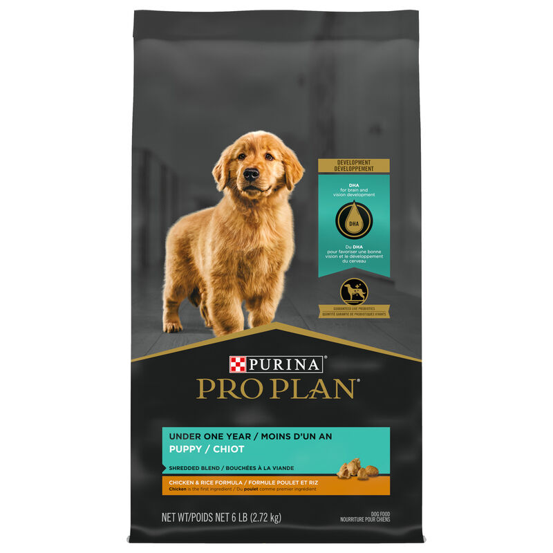 Purina Pro Plan Development Under One Year Puppy, Shredded Blend, Chicken & Rice Dry Dog Food Formul image number null