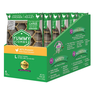 Pet's Best Life, Yummy Combs - Chicken - Large