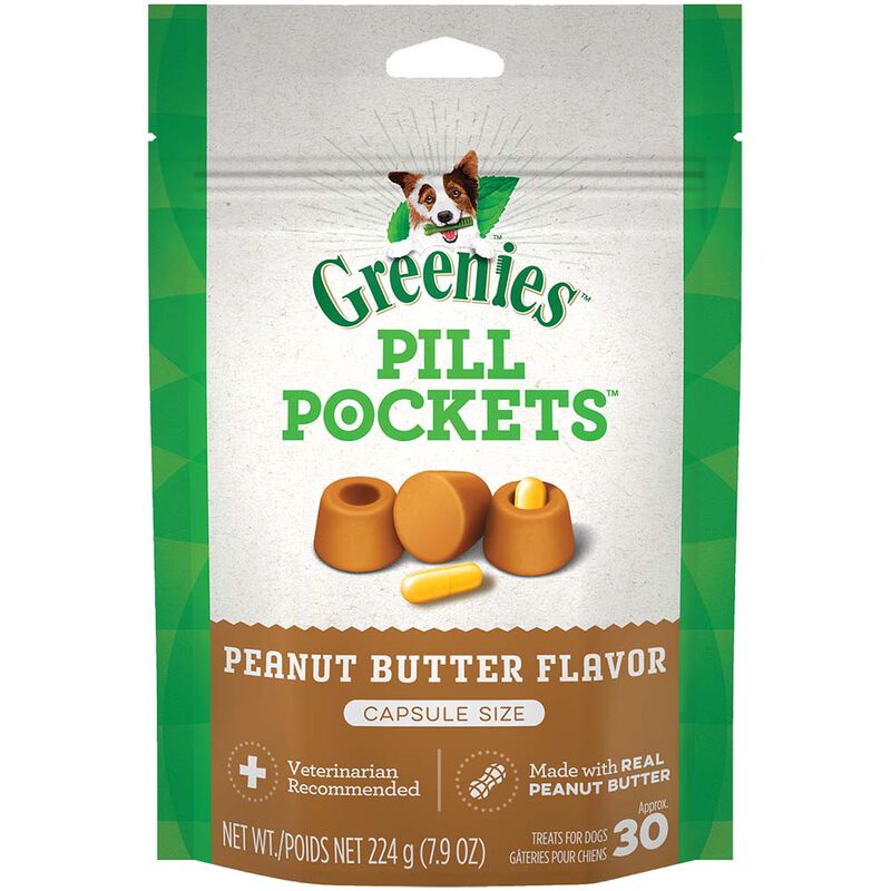Greenies, Pill Pockets for Dogs - Peanut Butter-Capsule-224g - Dog Treat image number null