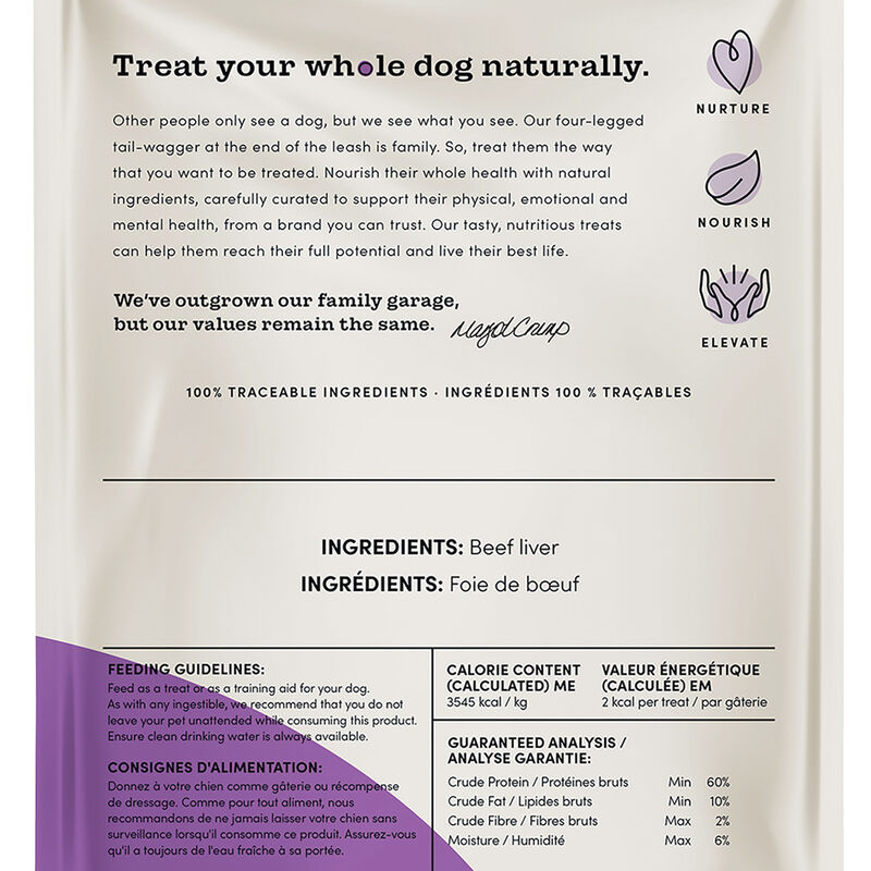 Crumps' Naturals, Beef Liver Bites - Freeze Dried Dog Treat image number null