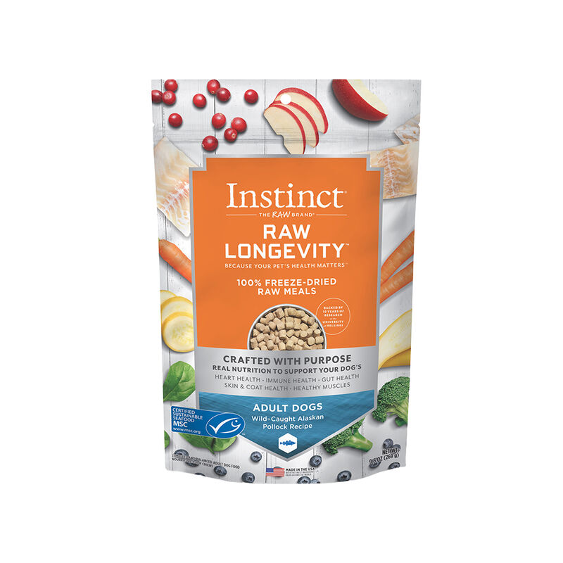 Instinct, Raw Longevity Freeze-Dried Raw Meals - Wild-Caught Alaskan Pollock - 269 g - Freeze Dried image number null