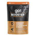 GO! SOLUTIONS,  BOOSTER Immune Health Shredded Chicken + Salmon in broth - 78 g - Wet Dog Food image number null