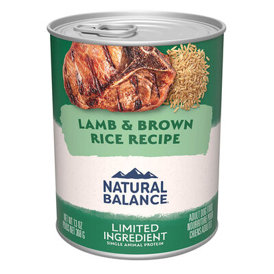 Natural Balance, Limited Ingredient Canned Dog Formula, Lamb & Brown Rice - 369 g - Wet Dog Food