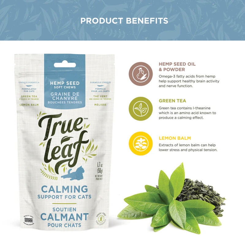 True Leaf, Calming Support Chews for Cats image number null