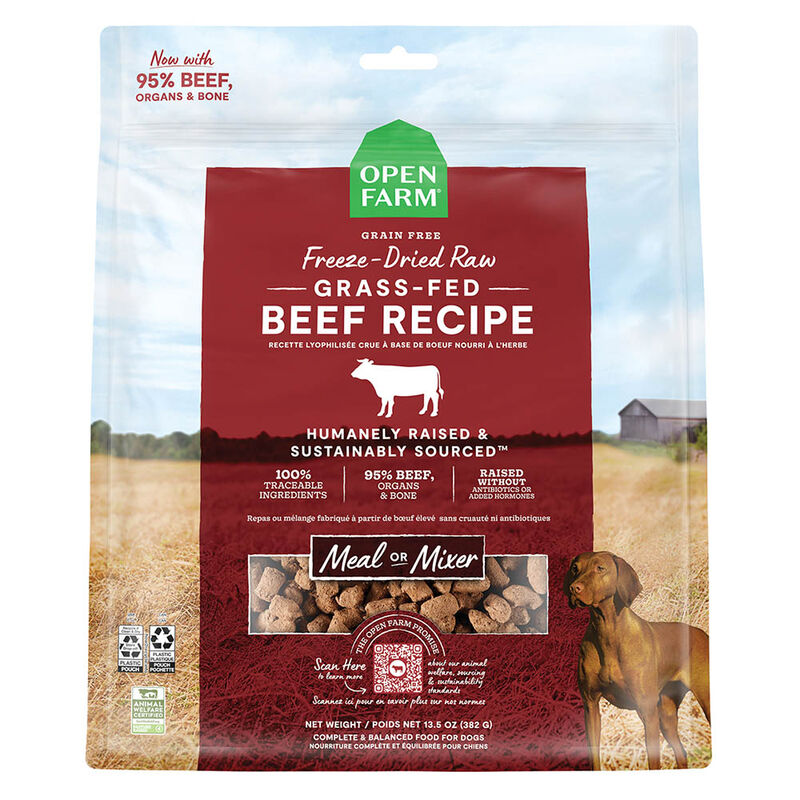 Open Farm, Grass Fed Beef Freeze Dried Raw Dog Food - Freeze Dried Dog Food image number null