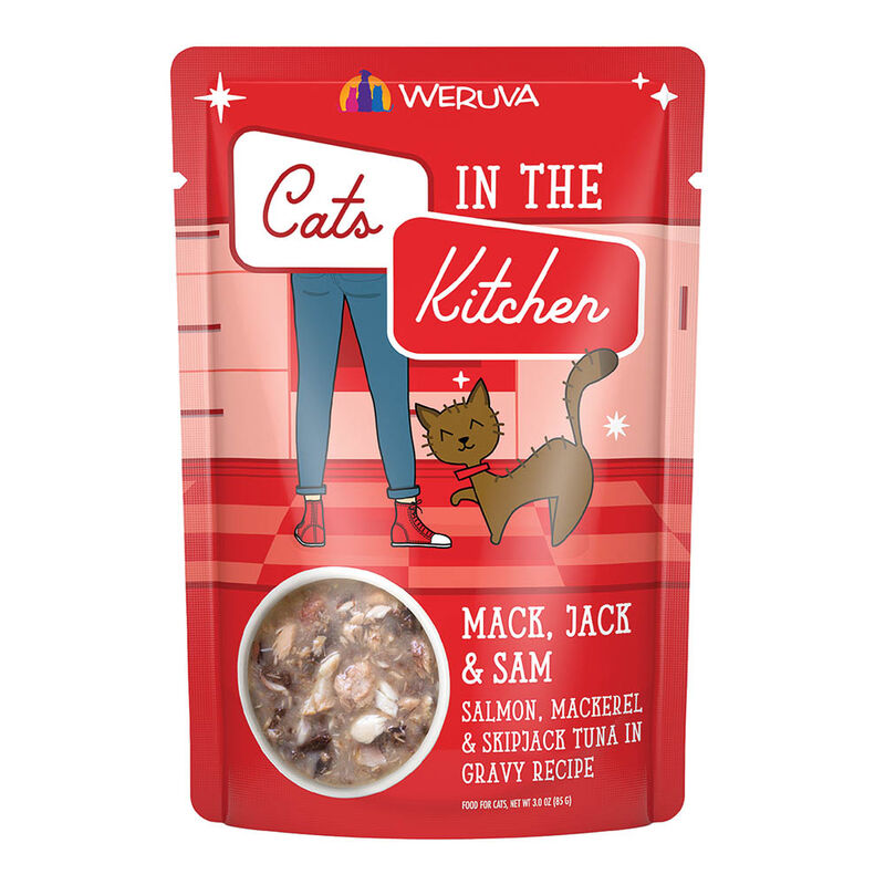 Weruva, Pouch, Feline Adult - Mack, Jack & Sam - 85 g - Shreds - Wet Cat Food image number null