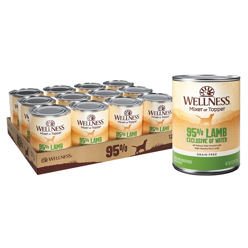 Wellness, Canned Dog Food, Mixers & Toppers, 95% Lamb - 13 oz - Wet Dog Food image number null