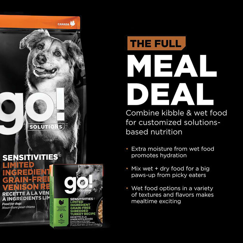 GO! SOLUTIONS, SENSITIVITIES Limited Ingredient Grain Free Venison Recipe for dogs - Dry Dog Food image number null