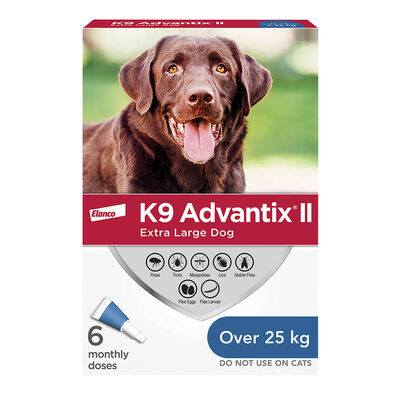 K9 Advantix II, Dog - X-Large - 25kg+ - 4 pk