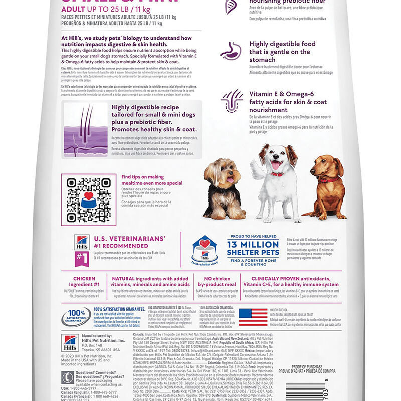 Science Diet, Adult Sensitive Stomach & Skin Small & Mini Chicken Recipe Dry Dog Food - Dry Dog Food image number null