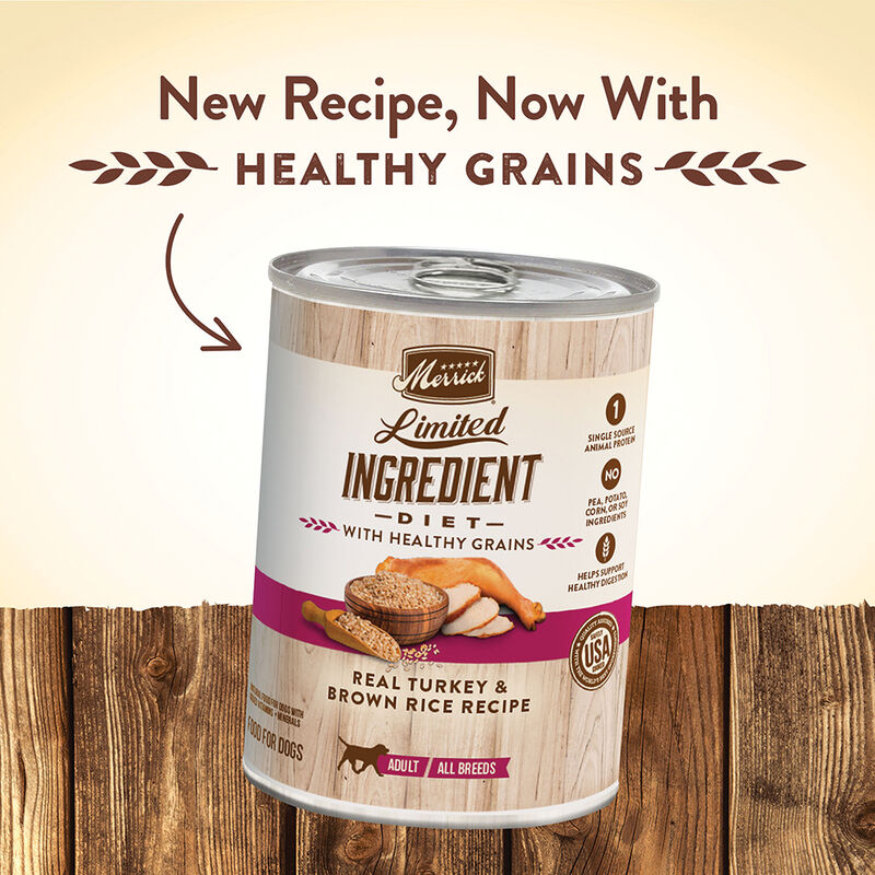 Merrick, Can, Adult - LID Healthy Grains - Turkey - 360 g - Wet Dog Food image number null