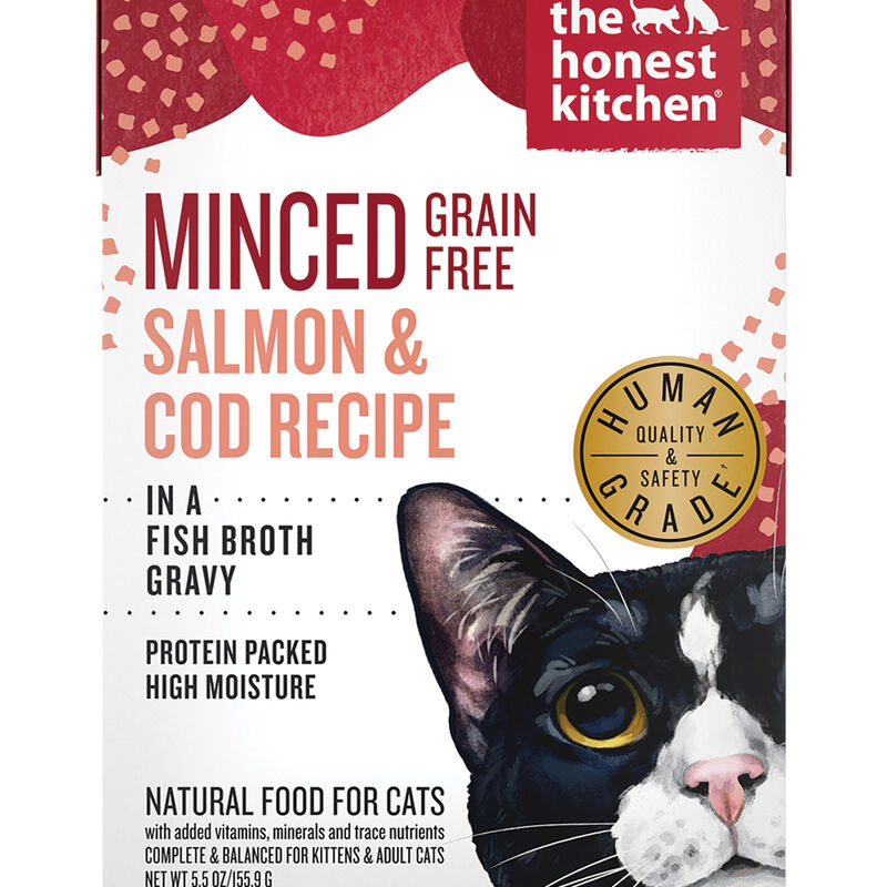 The Honest Kitchen, Grain Free Minced Salmon & Cod in Fish Broth Gravy - Wet Cat Food image number null