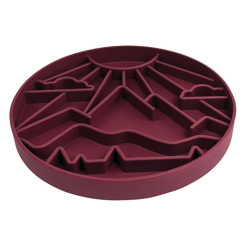 BeOneBreed, Mountains Slow Feeder - Burgundy image number null