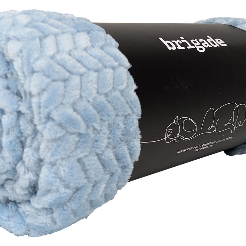 Brigade, Textured Polar Fleece Blanket - Blue Celestial image number null